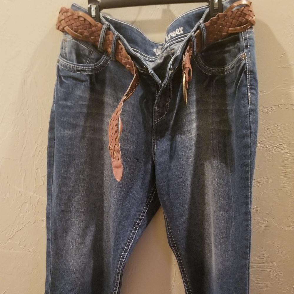 Jean Capris with Brown Belt